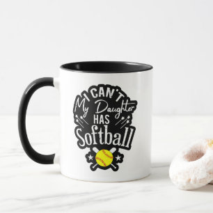 Taza No Puedo Mi Hija Tiene Softbol Regalo de Padre Org