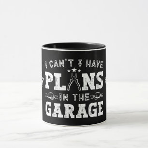 Taza No puedo, tengo planes en el garaje, mecánico dive
