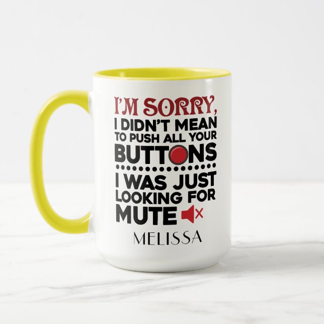 Taza No quería decir que empujaras tus botones diciendo (Izquierda)