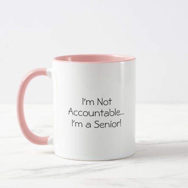 Taza No Responsable Senior Funny Cita Mug (Izquierda)