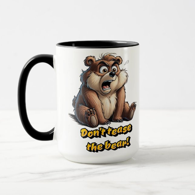 Taza No se burle de Teddy Bear - encanto y humor (Izquierda)