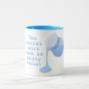 Taza No se puede verter desde una nave vacía