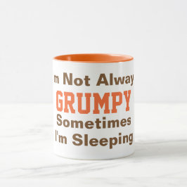 Taza No siempre soy Naranja de tipografía divertida y g