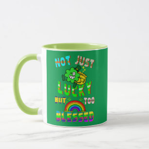 Taza No Sólo Suerte, Sino También Bendecida.