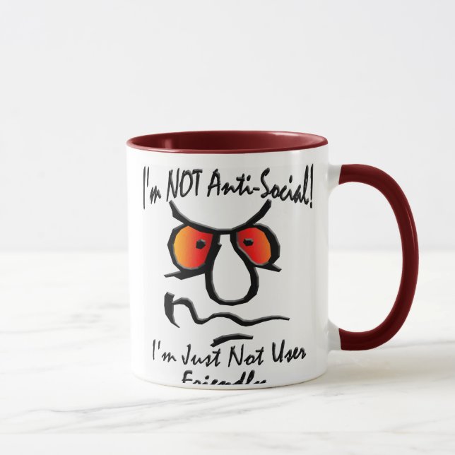Taza No soy (1) antisocial (Derecha)