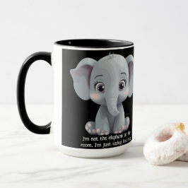 Taza No soy el elefante en la habitación