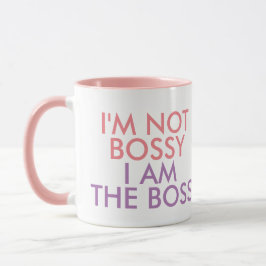 Taza No soy mandón yo soy Boss que dice rosa