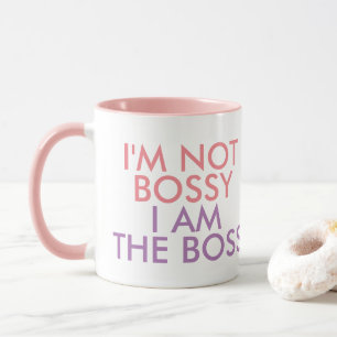 Taza No soy mandón yo soy Boss que dice rosa