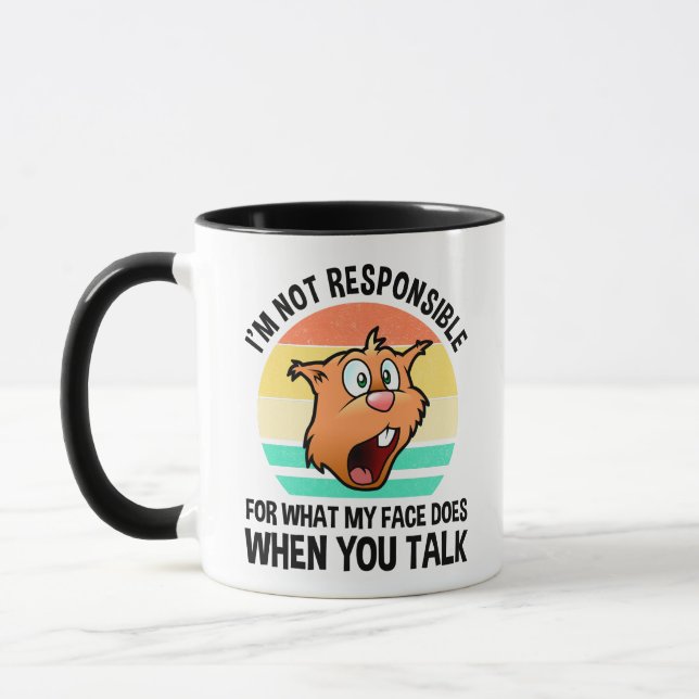 Taza No soy responsable de lo que mi cara hace (Izquierda)