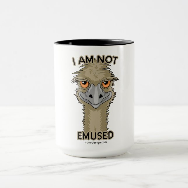 Taza No soy retruécano divertido del Emu de Emused (Centro)