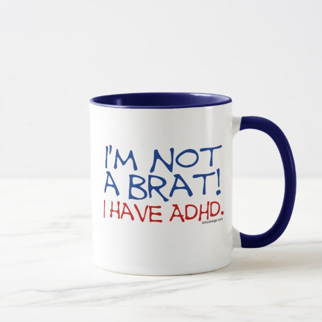 Taza ¡No soy un palo de golf! Tengo ADHD (Derecha)