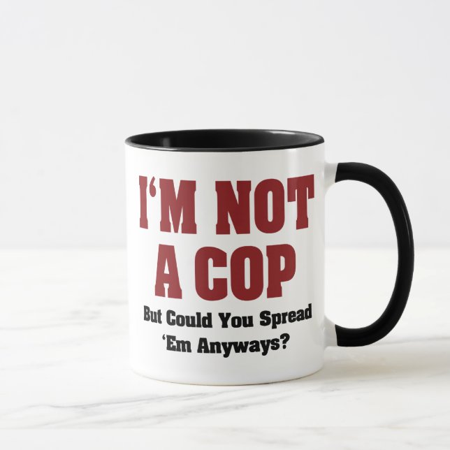 Taza No soy un policía - Humor gracioso y travieso para (Derecha)