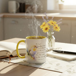 Taza No te desanimes, pájaro acuarela  