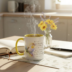 Taza No te desanimes, pájaro acuarela