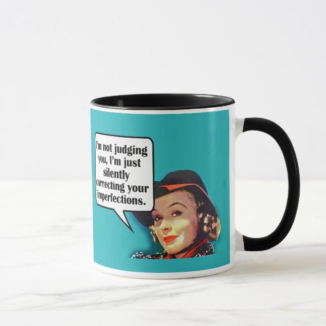 Taza No te estoy juzgando... Mujer retro (Derecha)