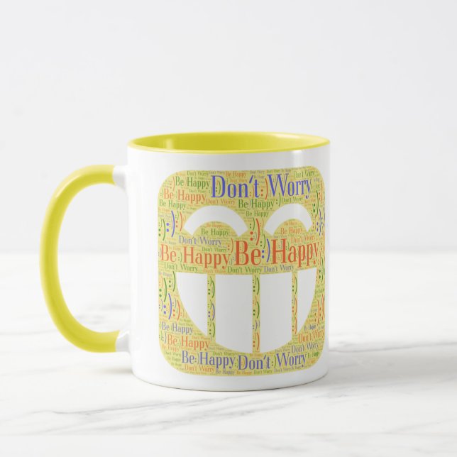 Taza No te preocupes por ser feliz (Izquierda)