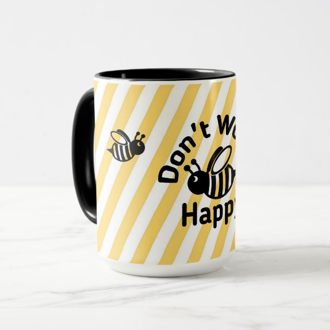 Taza No te preocupes por ser feliz (Anverso izquierdo)