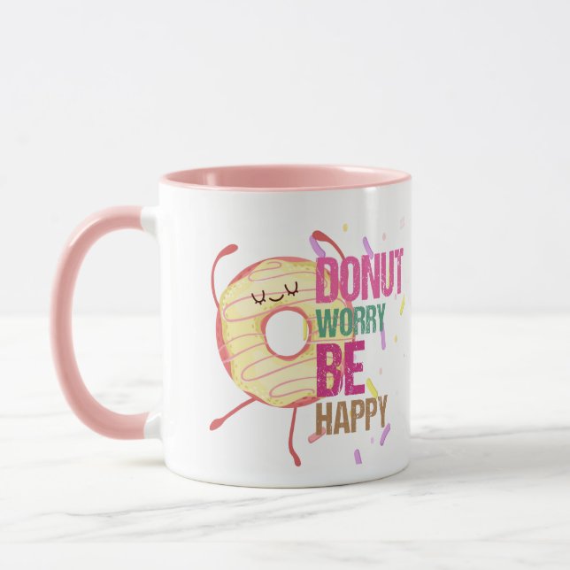 Taza No te preocupes sé feliz (Izquierda)