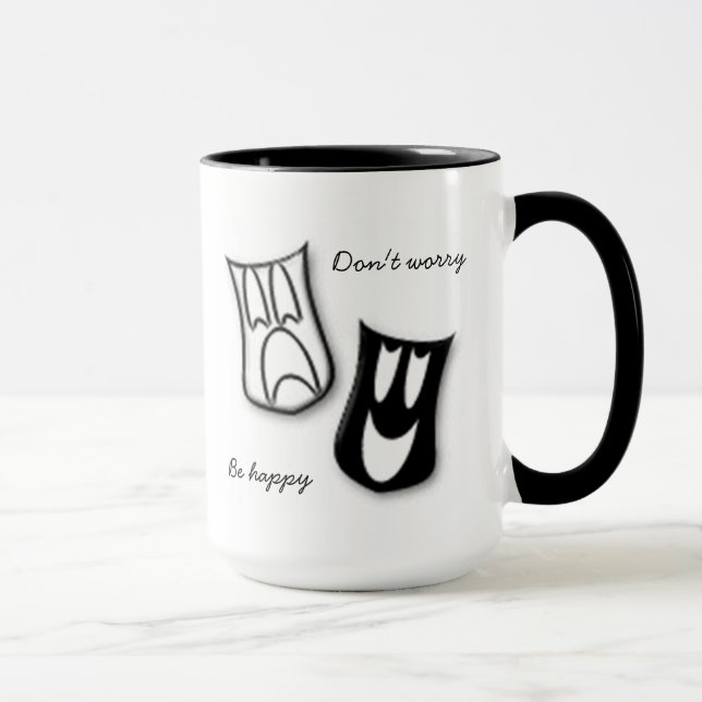 Taza No te preocupes, sé feliz (Derecha)