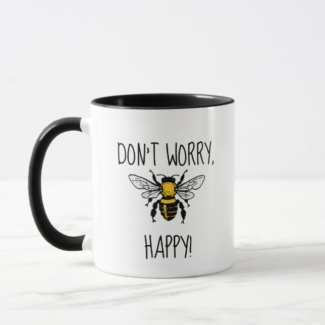Taza No Te Preocupes Sé Feliz Amarillo (Izquierda)