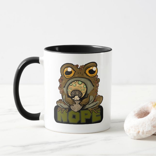 Taza ¡No! Toad grumpy (Con donut)