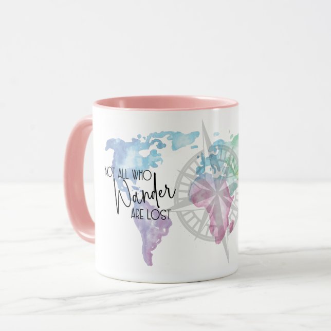 Taza No Todos Los Que Se Deambulan Se Pierden Mapa De A (Anverso izquierdo)