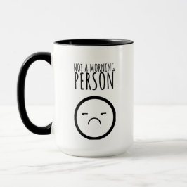 Taza No Una Persona De La Mañana Gruñida Mug Cara