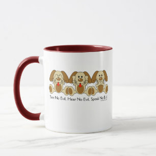 Taza No vea ningún perrito malvado