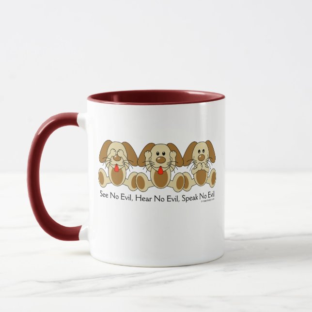 Taza No vea ningún perrito malvado (Izquierda)