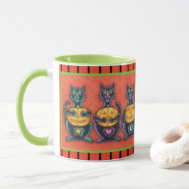 TAZA NO VER NINGÚN GATOS NEGROS MALOS, HALLOWEEN COMBO