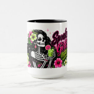 Taza Noche de Boo-ze de Halloween   Chica Esqueleto