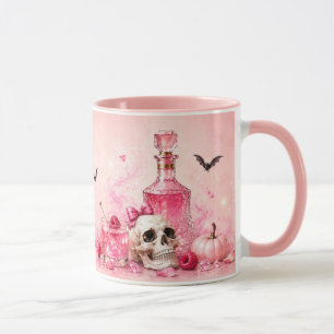 Taza Noche de chicas de Halloween rosa Fiesta de cóct