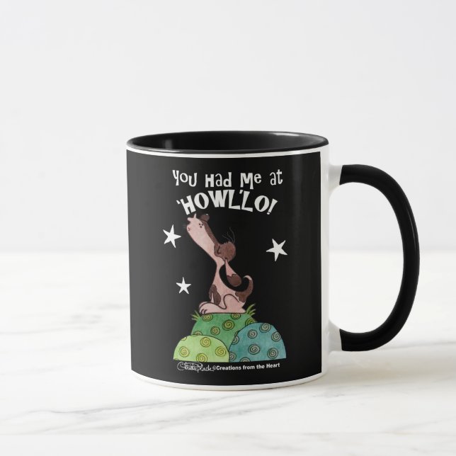 Taza Noche de Howling Basset Hound (Derecha)