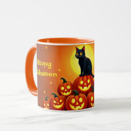 Taza Noche de otoño con calabazas brillantes