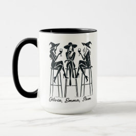 Taza Noche de vino de brujas elegante y moderna persona