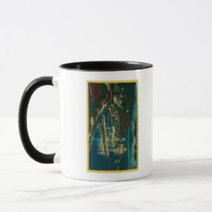 Taza Noche en Santa Catalina en la bahía de Avalon