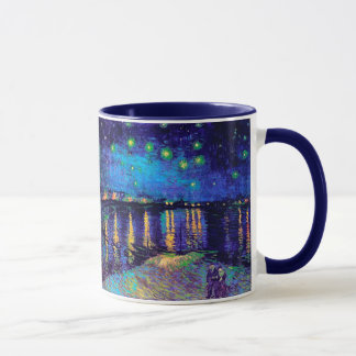 Taza Noche estrellada sobre el Bella Artes Rhone Van Go