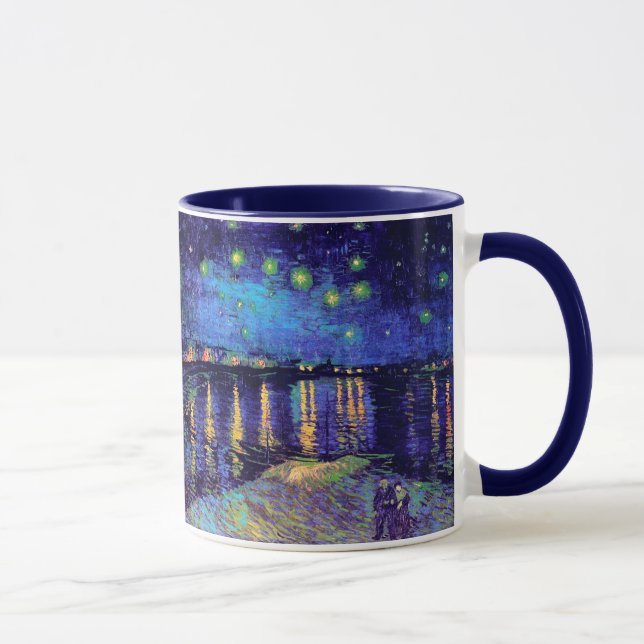 Taza Noche estrellada sobre el Bella Artes Rhone Van Go (Derecha)