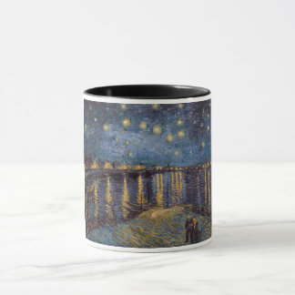Taza Noche estrellada sobre el río Ródano de Vincent Va