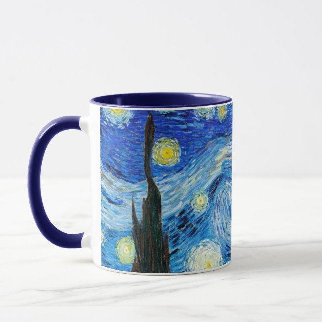 Taza Noche estrellada Van Gogh bebiendo Mug (Izquierda)