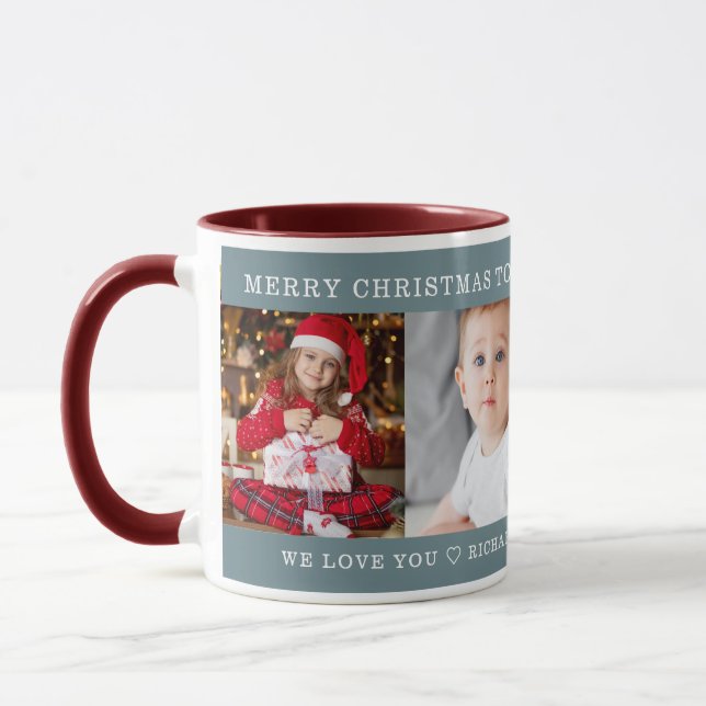 Taza Noche navideño mejor Personalizado de abuelo regal (Izquierda)