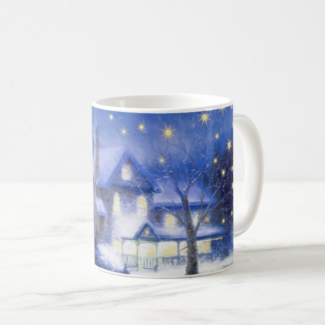 Taza Noche silenciosa. Regalo de pintura de navidades (Anverso derecho)