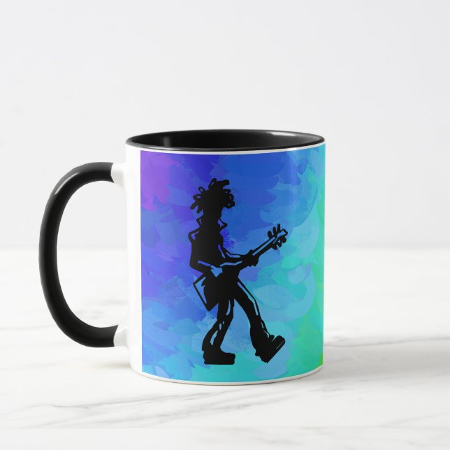 Taza Noches de Boogie de Nueva York Guitarra Arcoiris (Izquierda)