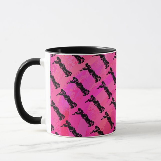 Taza Noches de boogie de Nueva York Trumpet Rosado cali (Izquierda)