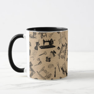 Taza Nociones de la máquina de coser de vintage