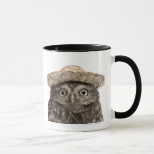 Taza Noctua del Athene del pequeño búho el  