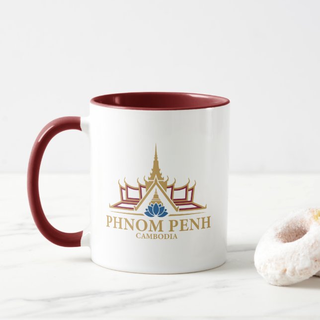 Taza Nom Pen Camboya Sudeste Asiático (Con donut)