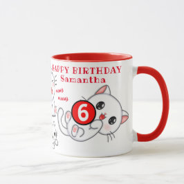 Taza Nombramiento de gatitos y cumpleaños de niño mayor