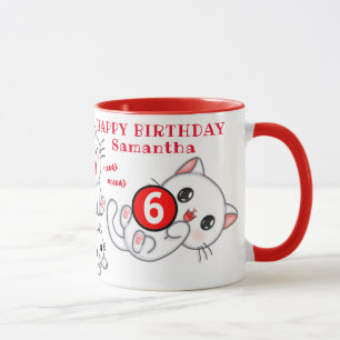 Taza Nombramiento de gatitos y cumpleaños de niño mayor