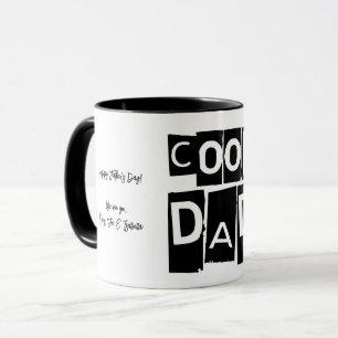 Taza Nombrar padre moderno de Guay negro y blanco